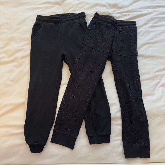 Miles Boys Jogger Sweatpants Bundle - Two Pairs - Black - Size  7Y - Picture 1 of 6
